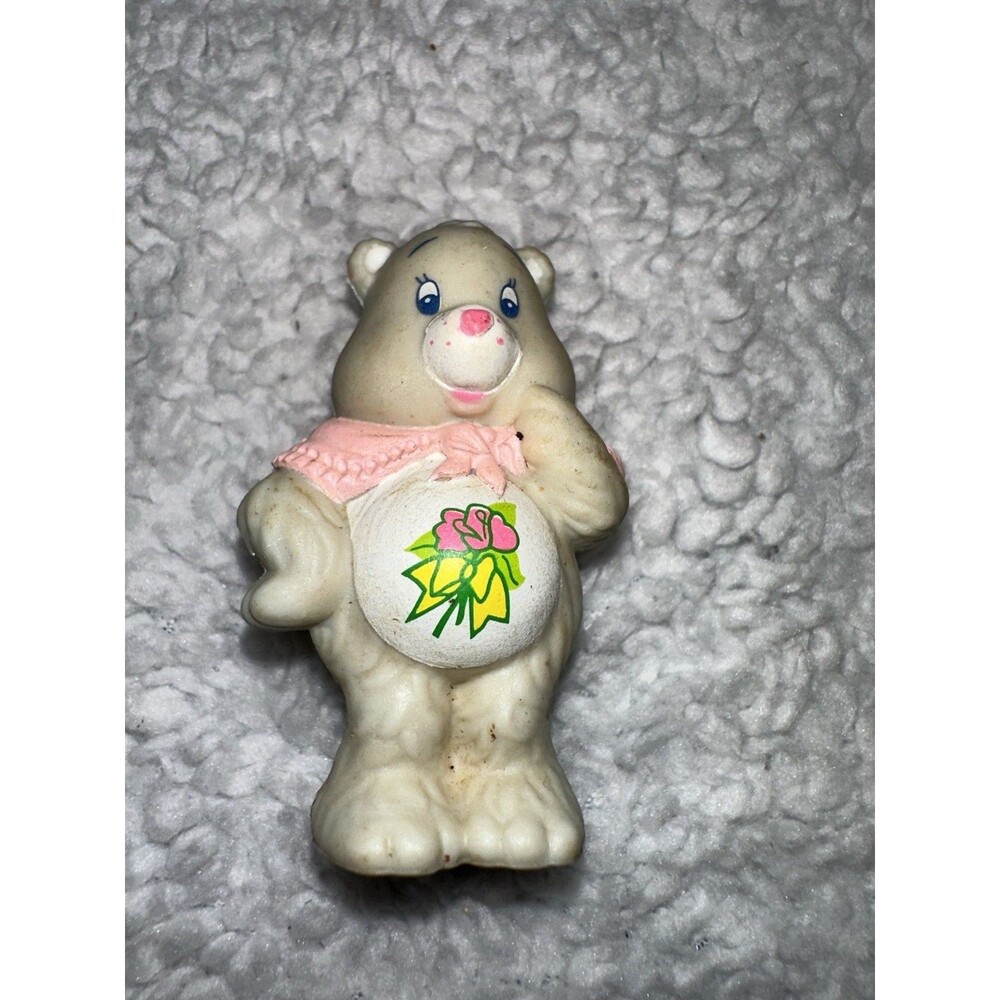 Vintage Care Bears 2 PVC Figures 80's Mini Grams And Gentle Heart Lamb Bear - Picture 3 of 6